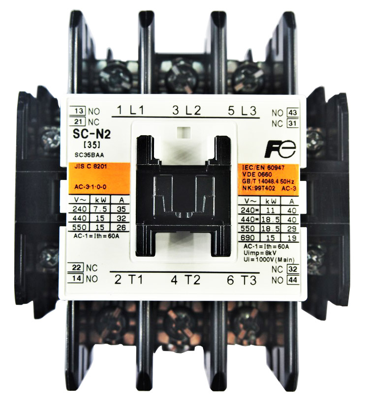 SC-N2 AC100-120 | Fuji Electric | Rated operating current (A) Three-phase squirrel-cage motor (AC-3) : (200-240V)35 (380-440V)32* SAME DAY DELIVERY - 1 UNIT ONLY*