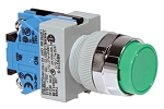 Idec 22mm Pushbutton Green: ABW210-G *  SAME DAY DELIVERY - 3 UNIT ONLY*