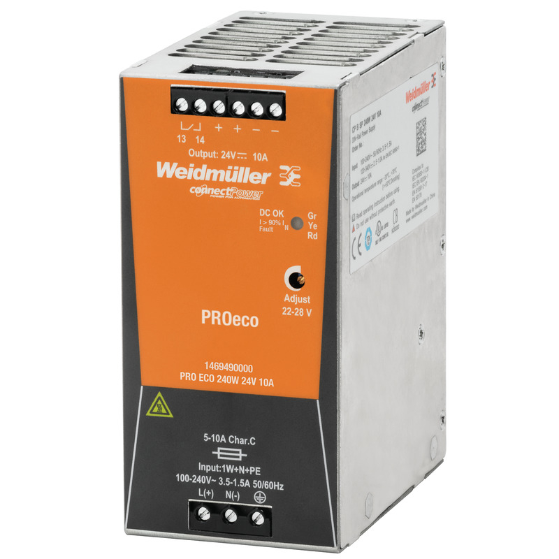 PRO ECO 240W 24V 10A | weidmueller | Power supply, switch-mode power supply unit, 24 V, Order No. : 1469490000 