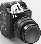 22mm Pushbutton Black: YW1B-M2E11B